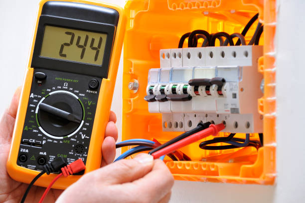 istock Electrician technician at work on a residential electric panel 942801050