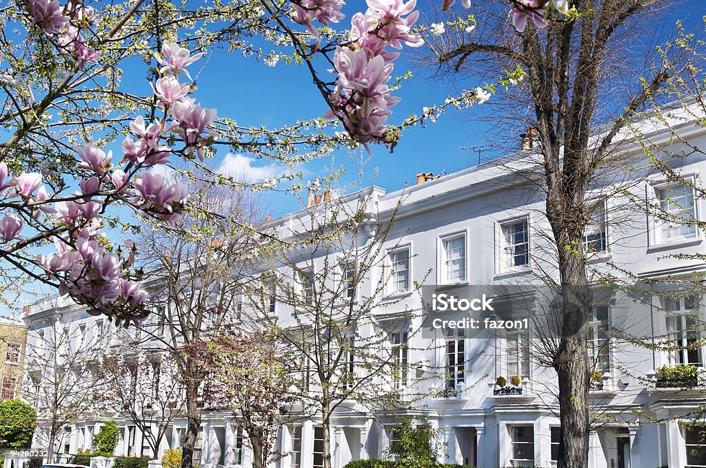Luxury terraced houses at West-London.  Kensington And Chelsea Stock Photo