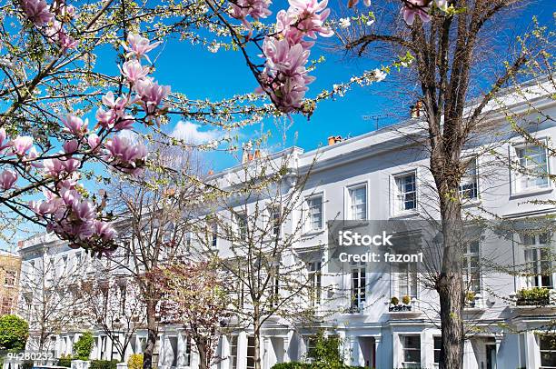 Luxury Terraced Houses At Westlondon Stock Photo - Download Image Now - Kensington And Chelsea, London - England, House