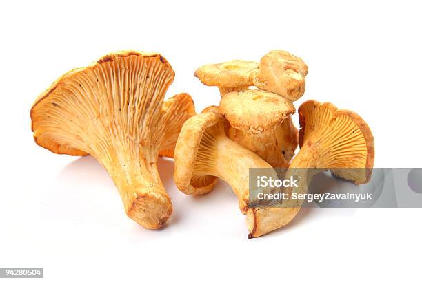 Hongos Seta Chanterelle Foto de stock y más banco de imágenes de Aire libre - Aire libre, Alimento, Amarillo - Color