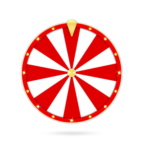 ilustrações, clipart, desenhos animados e ícones de realista roda da fortuna, isolada no fundo branco. jogo de roleta e conceito de roda de fortuna, prêmio de cassino e sorte - wheel