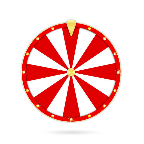 Realistic wheel of fortune isolated on white background. Gambling roulette and fortune wheel concept, casino prize and luck Realistic wheel of fortune isolated on white background. Gambling roulette and fortune wheel concept, casino prize and luck. Vector spinning stock illustrations