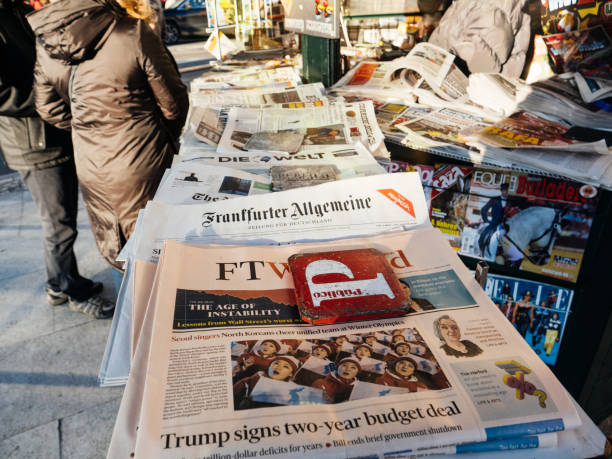 frankfurter allgemeine zeitung and financial times - frankfurter allgemeine imagens e fotografias de stock