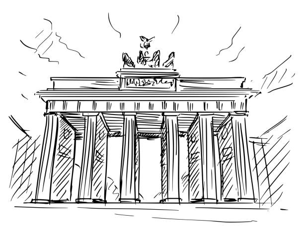 istock Cartoon Sketch of Brandenburg Gate, Berlin, Germany 942813228