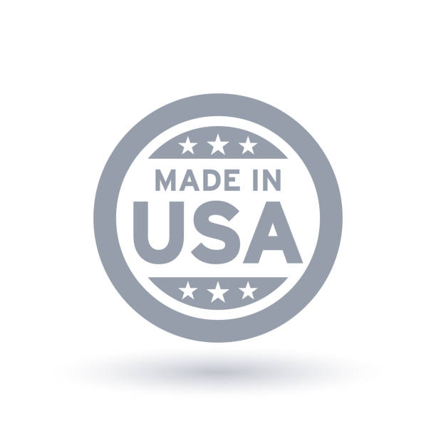 ikona made in usa. amerykański symbol produktu. - made in the usa stock illustrations