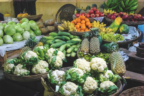 Different kinds of vegetables for sale at a market