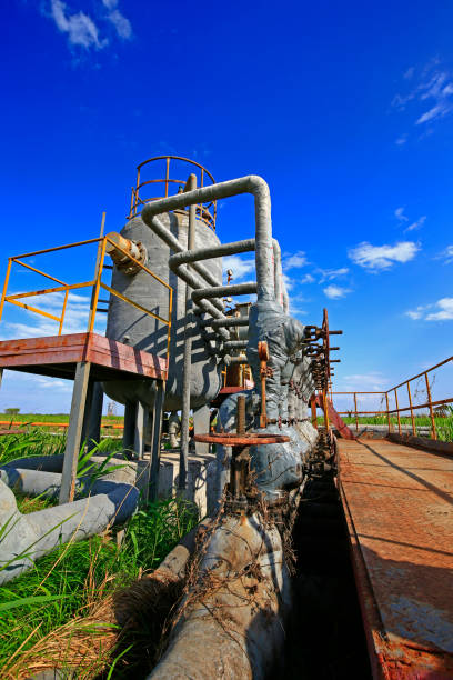 istock Oil pipes and valves 942849386