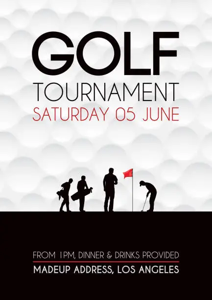 Vector illustration of Golf tournament poster