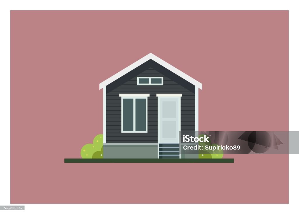 Ilustración simple de construcción de casas pequeñas - arte vectorial de Casa libre de derechos