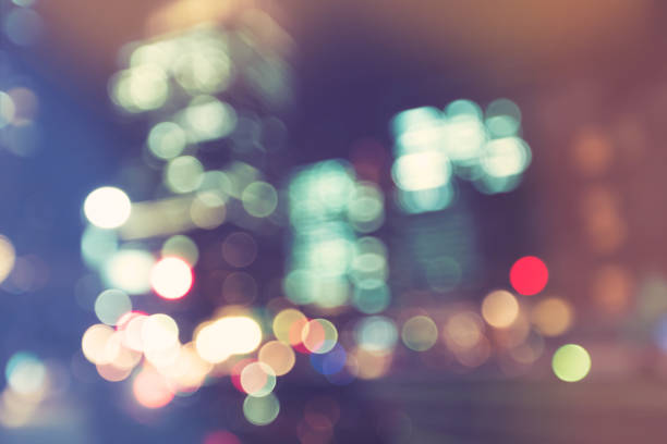 istock Defocused city background scene at night 942857746