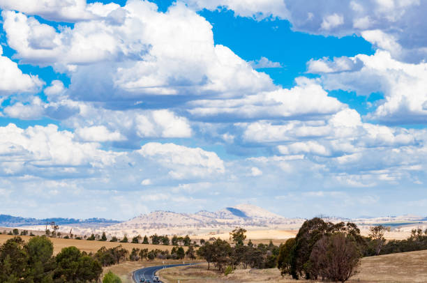 istock Australian outback landscape with distant hills and road 942858174