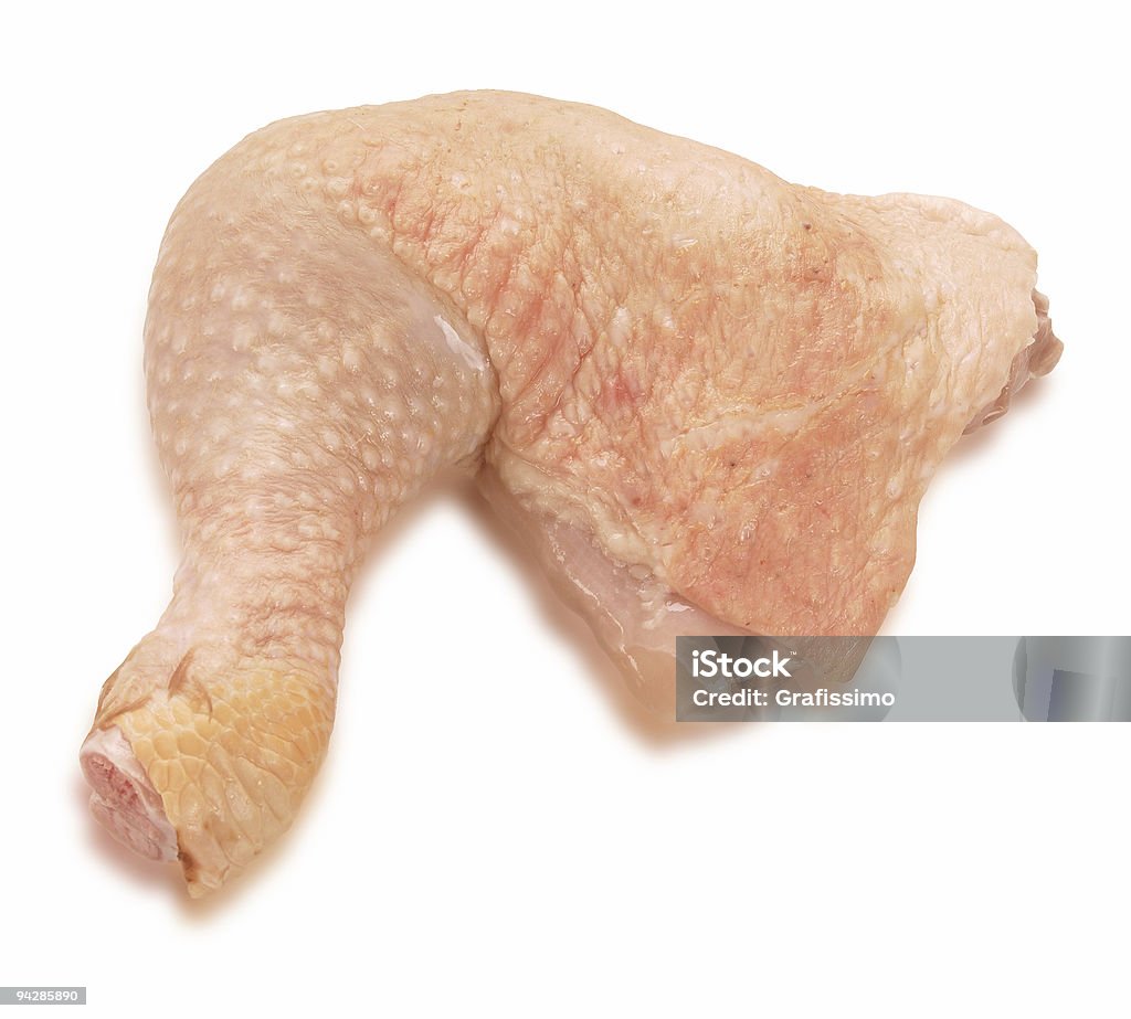 Pollo drumstick sobre fondo blanco - Foto de stock de Alimento libre de derechos