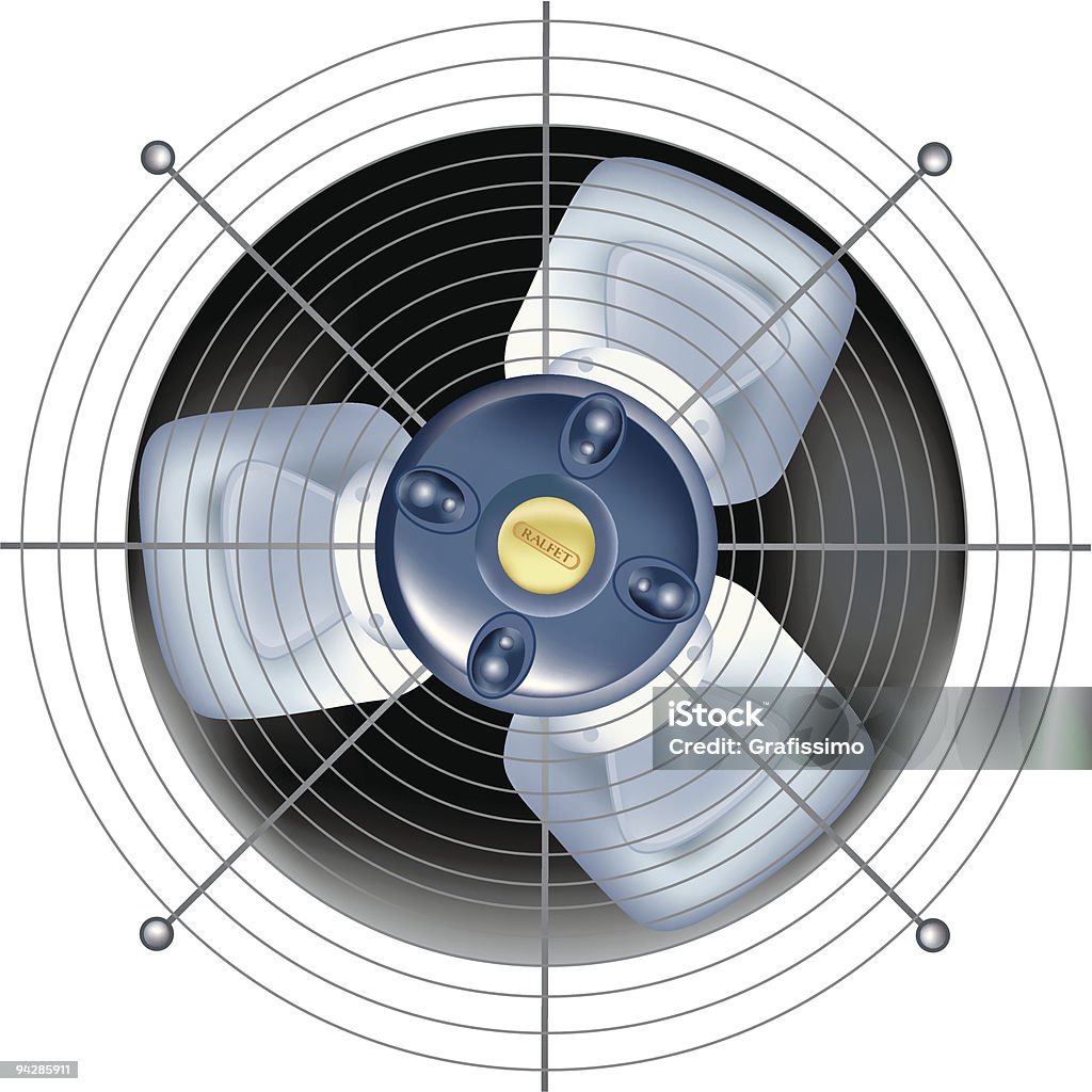 Вентилятор ventilator на белом фоне - Векторная графика Вентилятор роялти-фри