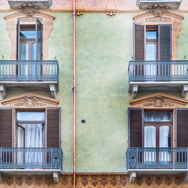istock Italian balcony in Cuneo 942860774