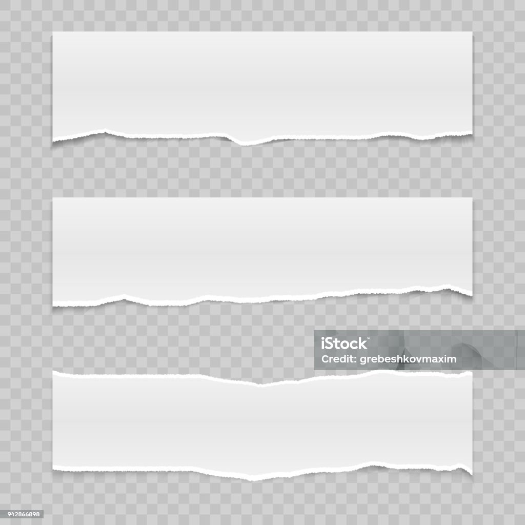 Documento Roto Ilustración de Papel Rotos y más Vectores Libres de Derechos de Rasgado ...