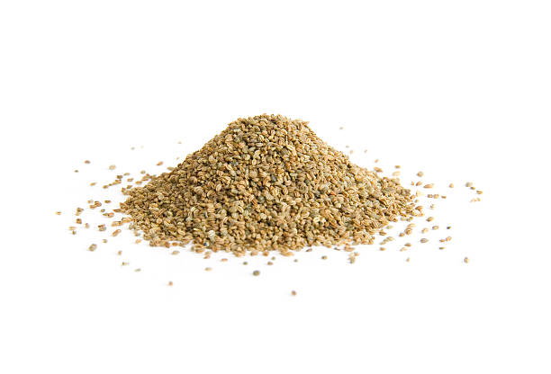 close view of bowl of chia seeds on wooden board