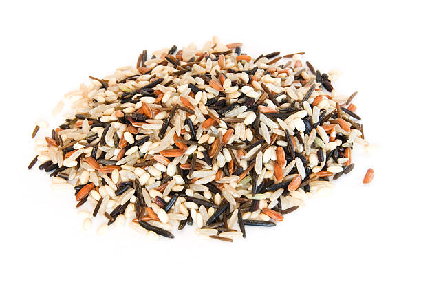 istock Pile of mixed rice on white 94286941