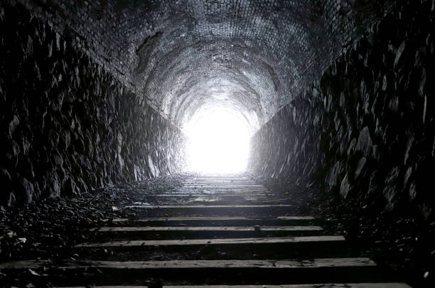 istock The exit of the tunnel in the waste track 942870856