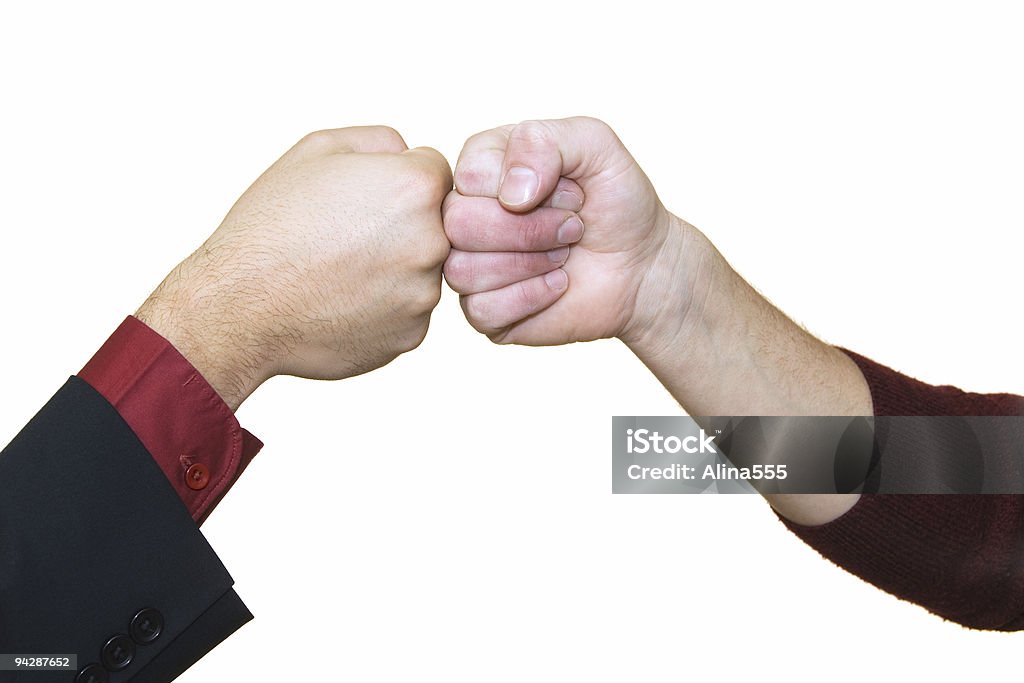 Dois homens Trazendo fists em - Royalty-free Acordo Foto de stock