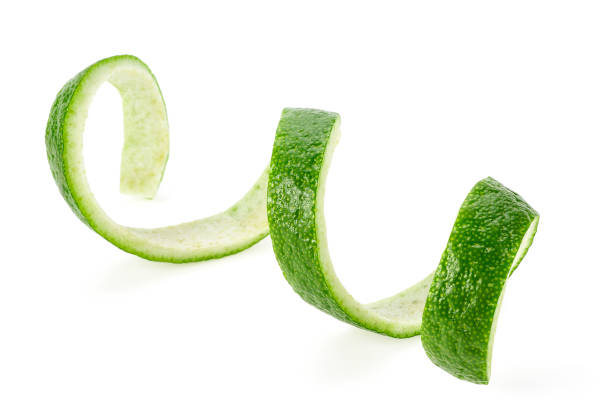 istock Lime skin isolated on white background 942877612