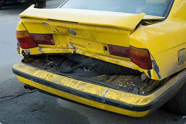 Car after wreck stock photo