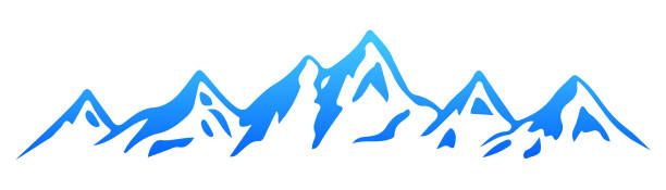 ilustraciones, imágenes clip art, dibujos animados e iconos de stock de montaña de silueta-vector stock - mountain mountain peak mountain climbing switzerland