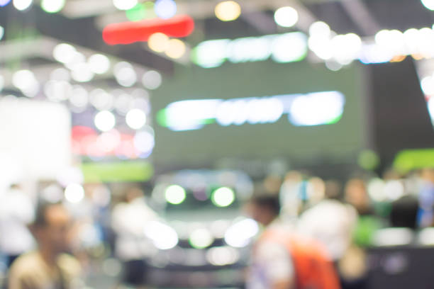 istock Abstract blurred image of crowd people in exhibition show 942883050