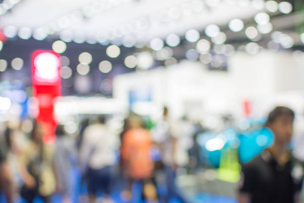 istock Abstract blurred image of crowd people in exhibition show 942888288