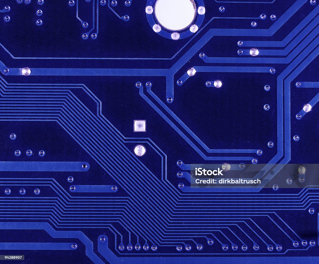 computer circuit board, close-up - Foto de stock de Abstracto libre de derechos