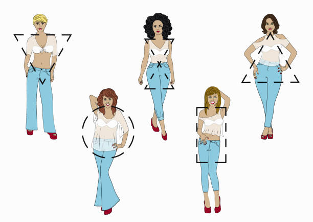 Body Type Jeans Stock Illustration - Download Image Now - The