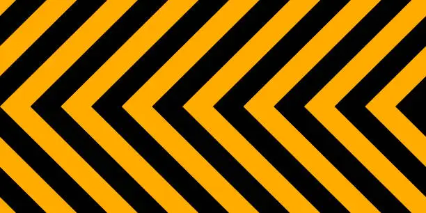 Vector illustration of background yellow black stripes, industrial sign safety stripe warning, vector background warn caution construction