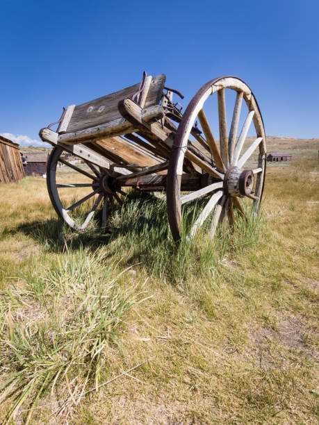 istock Abandoned horse carriage left behind in the prairie 942898054