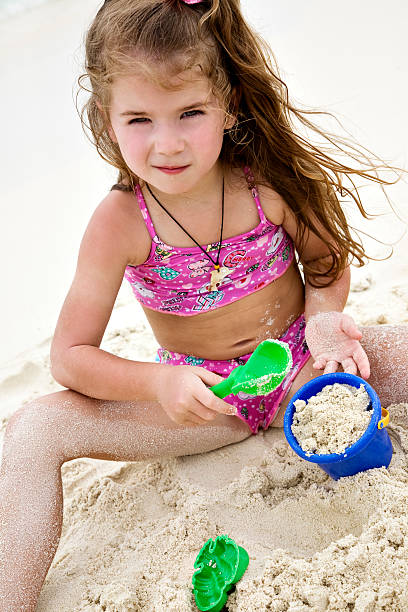 istock Little girl on beach 94289824