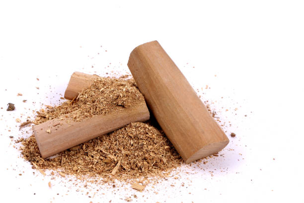 istock Chandan or sandalwood, sandalwood sticks, perfume, selective focus 942900400