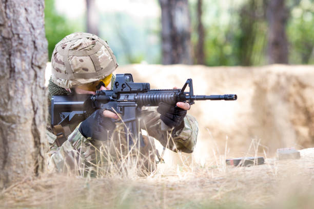 Soldier in a trench
