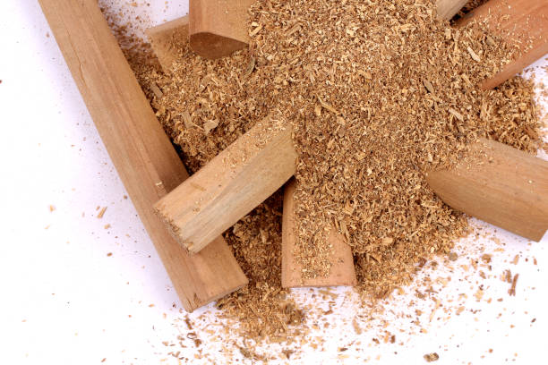 istock Chandan or sandalwood, sandalwood sticks, perfume, selective focus 942900642