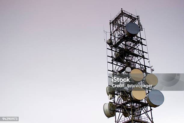 Komunikacja Widok Z Lotu Ptaka - zdjęcia stockowe i więcej obrazów Antena - Antena, Antena satelitarna, Błąd oprogramowania