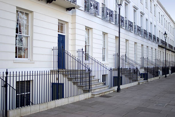 suites townhouse de estilo georgiano - georgiano estilo fotografías e imágenes de stock