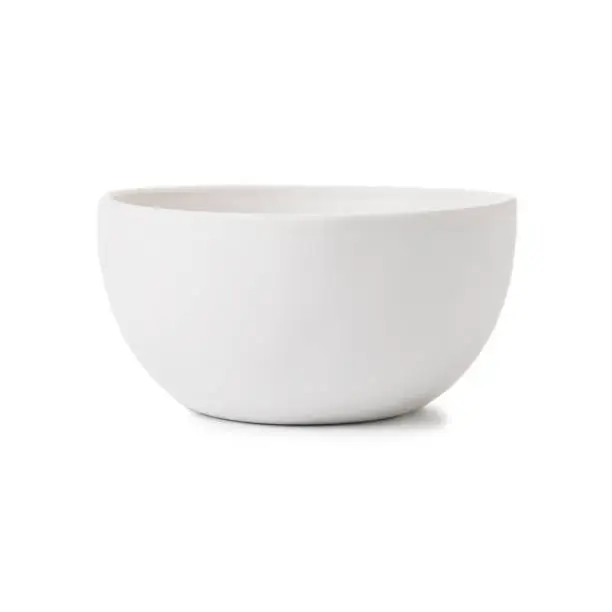 Photo of white bowl isolated on white background