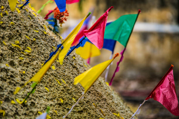 istock Sand Pagoda in Thai Temple 942923576