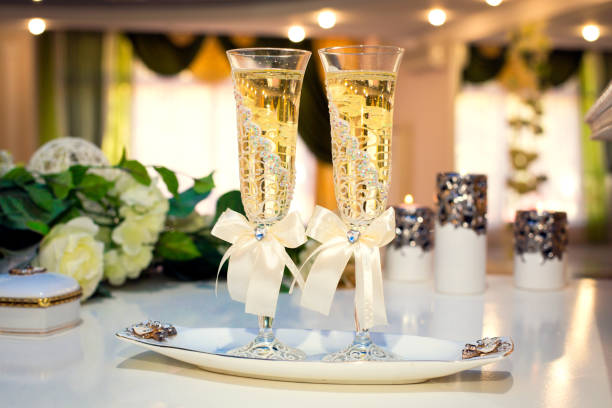 istock two champagne glass in restaraunt 942927164