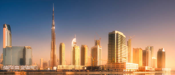 istock Panoramic view of Dubai Business bay, UAE 942927424
