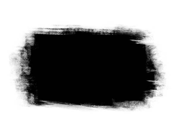 istock Black color graphic patches brush strokes  design effect element for background 942937704