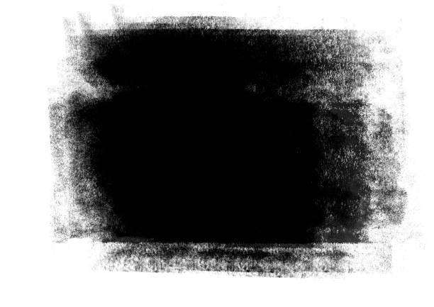 istock Black color graphic patches brush strokes  design effect element for background 942937712