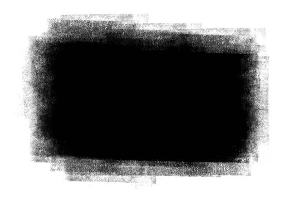 istock Black color graphic patches brush strokes  design effect element for background 942937722