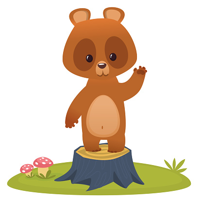 Ilustración de Lindo Oso De Dibujos Animados Saludando De Mano Y Parado Sobre Un Tronco De Árbol Ilustración De Vector Aislado y más Vectores Libres de Derechos de Abierto - iStock Ilustración de Lindo Oso De Dibujos Animados Saludando De Mano Y Parado Sobre Un Tronco De Árbol Ilustración De Vector Aislado y más Vectores Libres de Derechos de Abierto - iStock