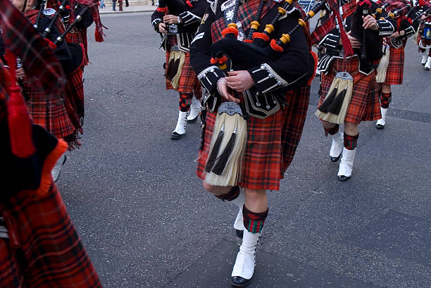 Bagpipes and kilts  sporran stock pictures, royalty-free photos & images