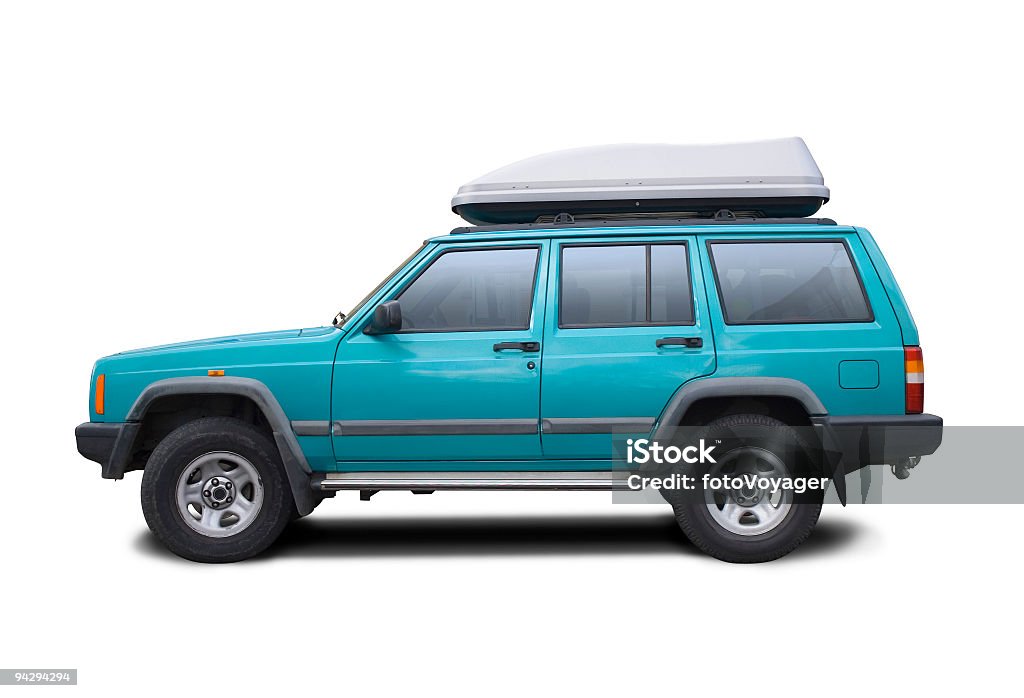 Blue SUV with clipping paths  Car Stock Photo