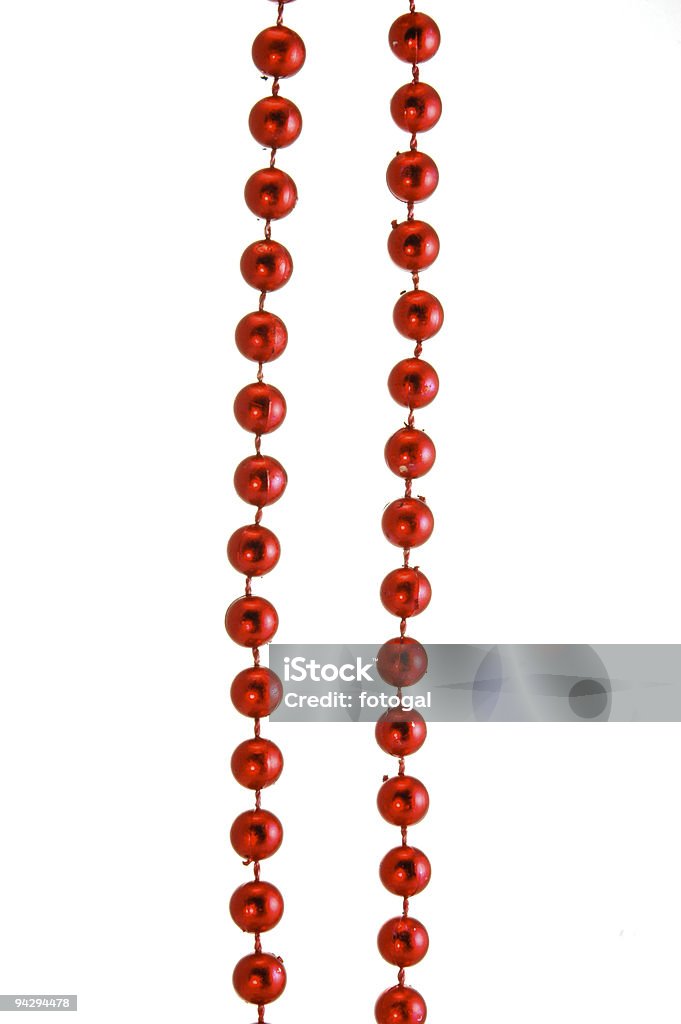 bead guirlanda de Natal vermelho brilhante - Foto de stock de Conta - Artigo de armarinho royalty-free