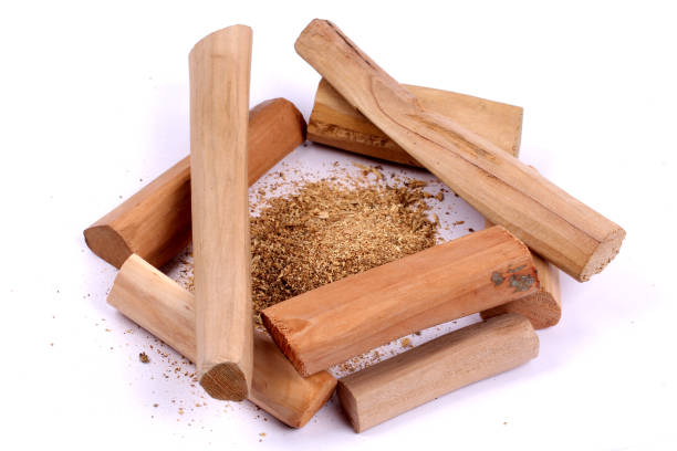 istock Chandan or sandalwood, sandalwood sticks, perfume, selective focus 942952622